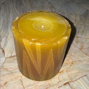 Pier 1 Golden Brown Bamboo Candle